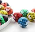 Bouncing Rubber Colorful Balls - Pack of 05 - Spiderman Ball. 