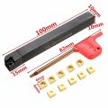 10x100mm SCLCR1010H06 Lathe Turning Tool Holder Set Of 10Pcs CCMT0602 Inserts -. 