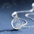 Women Necklace Moon Snowflake Exquisite Wear-resistant Necklace. 