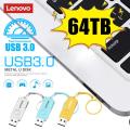 Lenovo 16TB Флешка USB 3.0 Pen Drive SSD 64TB Usb Stick High Speed Flash PenDrive 4TB Portable Waterproof Super Tiny Memória USB. 