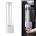Cup Dispenser Wall Mounted Plastic Water Dispenser Disposable Cup Holder Rack, Paste or Screw Plate Mountable for Paper Cups. 