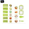 Genius Nicer Dicer Plus Salad Vegetable & Fruit Cutter - 12 in 1 Nicer Dicer Chopper Vegetable Cutter AR STORE. 