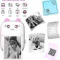 Mini Printer Portable Pocket Thermal Portable Printer Bluetooth Wireless Smart for Photo Picture Office Receipt Label Note QR Code Inkless Printing with iOS Android App. 
