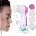 Box Packing 5 In 1 Face Cleansing Brush Silicone Facial Brush Electric Wash Face Machine. 