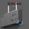 (Black) Wall-mounted router box Office Media Decor Console Wifi Wifi box Wireless storage boxes Rack Bracket Hangings Wall Shelf. 