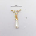 Nail Art Stickers LZ Internet celebrity big bow pendant real gold color-retaining copper inlaid zirconia nail jewelry flower love zircon nail sticker. 