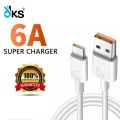 Oks Traders Offer Type C Cable 6A: Fast Charging and Data Transfer for Android Devices Turbo Charge Cable Original 6A 33W Usb Type C Charger Cord USBC Long Kabel for All Type C Mobiles. 