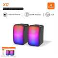 Kisonli X17 Speaker Gaming 2.0 Rgb Lights With Volume Control for Pc & Laptop. 