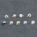 10pcs/lot Ear Back Stoppers with Stainless steel Hanging Ring Hamburger Ear Plugs For Jewelry Making DIY Earring Accessorie. 
