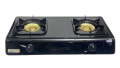 Black Stone 2 Burner Gas Stove Stainless Steel Black/Silver. 