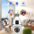 wifi security PTZ DUAL LENS BULB CTV CAMERA 4MP+4MP 1920x2160 RESOLOUTION HD IP wifi camera v380 pro app 360 rotation Day and night full colour HD camera. 