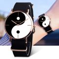 Women Watch Women Bracelet Watch Eight-diagram Tai Chi Pattern Casual Canvas Leather Analog Classic Quartz Watch Женские Часы Ye. 