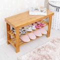 Bamboo Wooden Shoe Rack with Sitting Stool. 