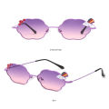 Sun Beach UV400 Children's Outfit Mirror Frame Girls Metal Flower Glasses Kids Sunglasses Polarized. 