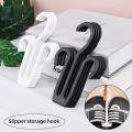 Multifunctional Windproof Plastic Double Hooks Shoes Hanger Creative Anti-drop Sandal Drying Rack Scarf Necktie Hook Home Organizer. 