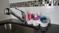 Kitchen Sink Organizer Detergent Dispenser Pump With Sponge Holder. Space Saving Sink Caddy. Kitchen or Bath. 