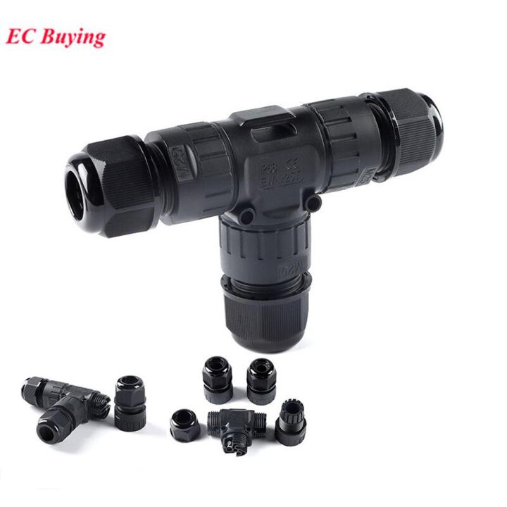 IP68 Waterproof Connector – M20/M25 I/Y/T Shape, 2/3/4/5 Pin Screw Terminal, Fits 6-16mm Cable
