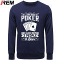 REM new brand men's sweatshirts cool Poker Hoodies Hipster Hip Hop long sleeve men's plus size Hoodies, sweatshirts. 