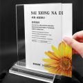 A4 （297*210mm） Acrylic Advertising Poster Picture Sign Holder T Shape Table Menu Price Display Frame For Restaurants. 