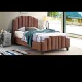 Classic Wood & Tufted Velvet Bed: Timeless Elegance for Your Bedroom Sanctuary. 