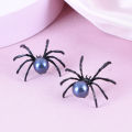 Dark Stud Earrings Trendy Black Spider Earrings Vintage Studs Punk Earrings for Halloween Women Party Costume Holiday. 