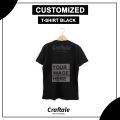 Customized Black T-Shirt with your Picture, Logo or Name | Black T-Shirt Print | Craftale. 