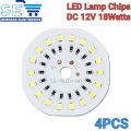 4PCS DC 12V 18W LED Bulb Lamp Round Chips Board. 
