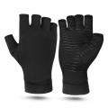 Copper Fiber Compression Gloves Joint Pain Relief Half Finger Anti-slip Therapy. 
