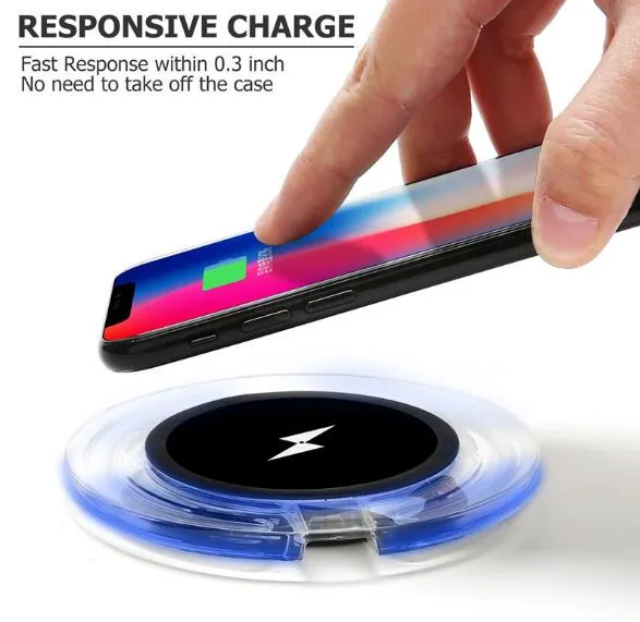 Qi Wireless Charger Pad Compatible with All Wireless Charging Devices