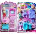 09 Piece Barbie doll furniture bedroom sets toy for kids Baby doll, Bed with side table, Dressing table, Bath tap, Wash basin and  Commode Etc Colorful And Leaning and education Doll set for girls (Aizal Mall). 