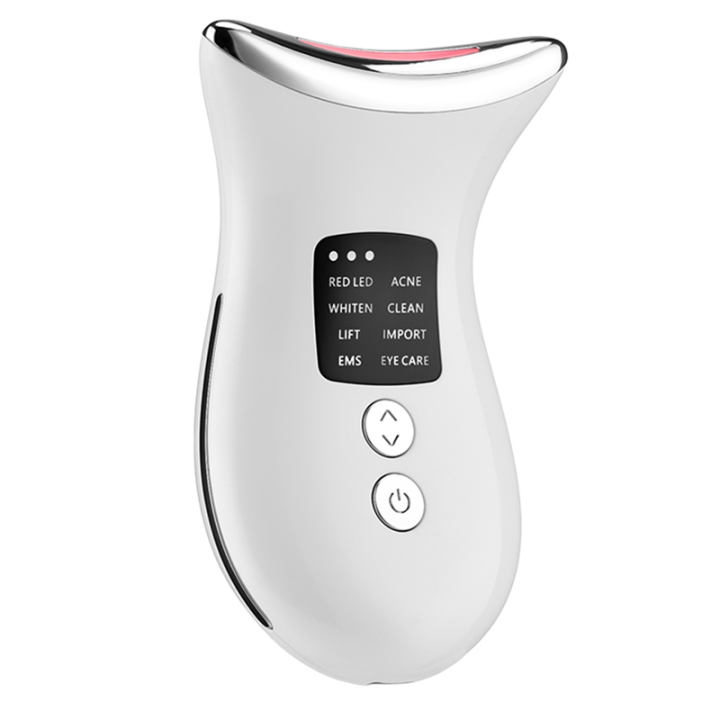 EMS IPL Neck Lifting and Tighten Massager Electric Microcurrent Wrinkle Remover 7 Colors LED Photon Face Beauty Device