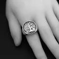 Vintage Tree Rings for Men Punk Tree of Life Ring Lucky Tree Life Men Ring Punk Rock Male Jewelry. 