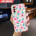 JIUMOO For Tecno Spark 8 Pro Case Cartoon Fashion Flower Side Edge Square Pattern Luxury Plating Phone Case Full Camera Casing Shockproof Protection Cases Soft Back Cover Softcase. 