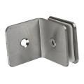 Stainless Steel Glass Clamp Clip for Shower Room Panel 90 degree Single. 