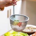 Durable 304 Stainless Steel Mesh Strainer Spoon Cooking Utensils Silver Hot Pot Strainer Korean Noodles Scoop Long Handle Sieve Food Colander Kitchen Supplies. 