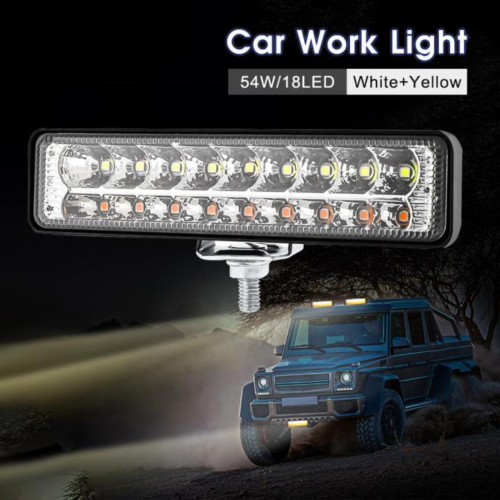 Car Work Light White and Yellow Color Flood Light 6500K Work Light Fog Lamp Driving Lamp Spot Light Work Lamp Spot Beam Spotlight Headlight for Off Road SUV Car Boat Truck Motorcycle Construction