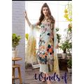 Unstitched Chiffon Embroidered Suit For Women - 3 Piece. 