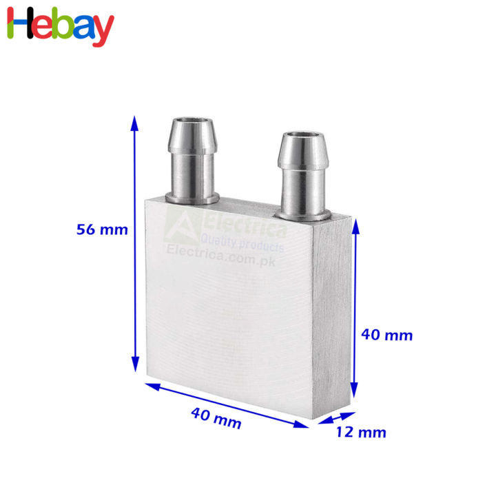 Aluminium Water Cooling Block for 1 Peltier ( 12706 ,12710 ,12715 ) 40mm x 40mm For Liquid Water Cooler Heat Sink System