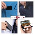 New Metal Card Holder Wallet,Ultra Thin tainle teel Metal Wallet RFID Blocking Credit Card Wallet Holder. 