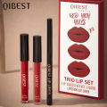 QIBEST Liquid Lipstick Set+ Lip Liner Pencil Ultra Matte Lipstick Pen Velvet Long Lasting Lip Glosses Nude Makeup Cosmetics Kit BruberryBe. 