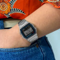 A159WA stainless steel band waterproof retro square digital sports military watch. 