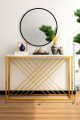 Zeki Decor Gold Metal Console Table – Modern Entryway & Living Room Table (48″ x 12″ x 30″). 