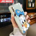 JIUMOO For OPPO A31 2020 A8 Case Cartoon Cute Donald Duck Luxury Plating Side Phone Cases Pattern Silicone Casing Full Back Cover Camera Protection Softcase. 