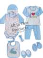 10 Pcs Baby Gift Set New Born Baby Clothes Set. 