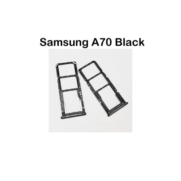 Samsung A70 Black Dual Sim Card Tray And Micro SD Card Slot Holder