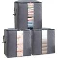 3Pcs Large Foldable Clothes Storage Zipper Bag. 