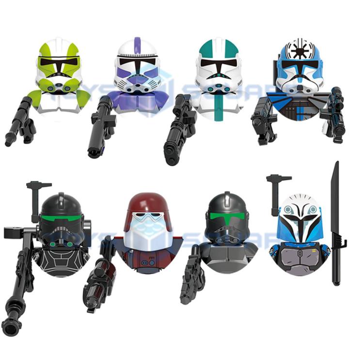 DISNEY Bo-Katan Crosshair Howzer Legion Elite Squad Trooper Galictic Marines Jesse Grey Model Building Blocks MOC Bricks Set Toy