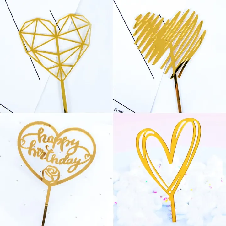 Happy%20Valentine's%20Day%20Cake%20Topper%20Love%20Heart%20Gold%20Cupcake%20Topper%20-%20Image%206