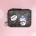 Cartoon women Kuromi work card holder hello kitty girl children permit card badge holder wallet purse coin purse 9x12cm. 