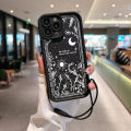 Moon S98 4G 58 A72 A55 A53 A54 A38 AOPPO A5 A7 A16 A17 A74 A76 A78 A94 A5G Phone Case with Hand Strap Deluxe Fresh tar Phone Case. 